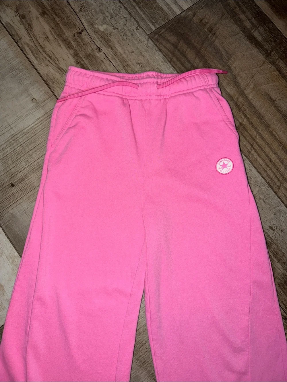 Converse Girls Bright Pink Wide-Leg Sweatpants